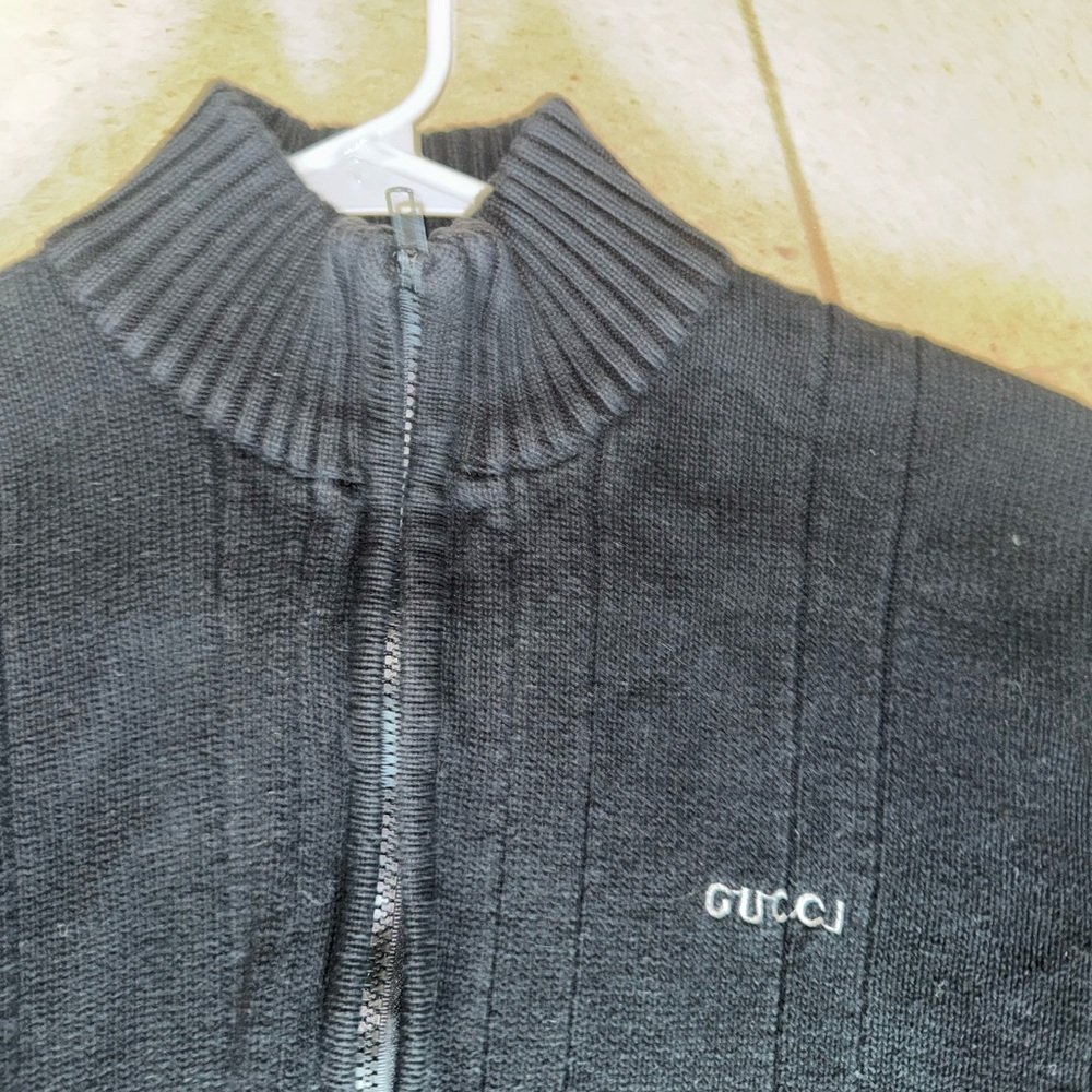 Authentic Gucci Turtle Neck Knitted Jacket. Size … - image 5